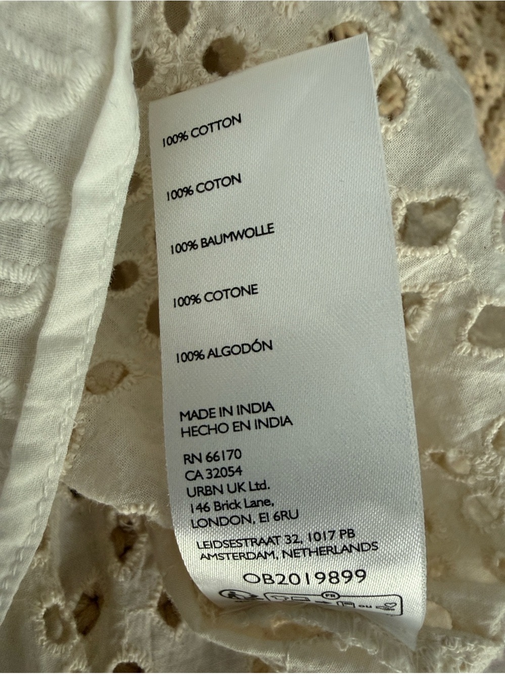 Anthropologie Ivory Smocked Peplum Tank XS Eyelet Lace Texture Details L👀K - Picture 11 of 13